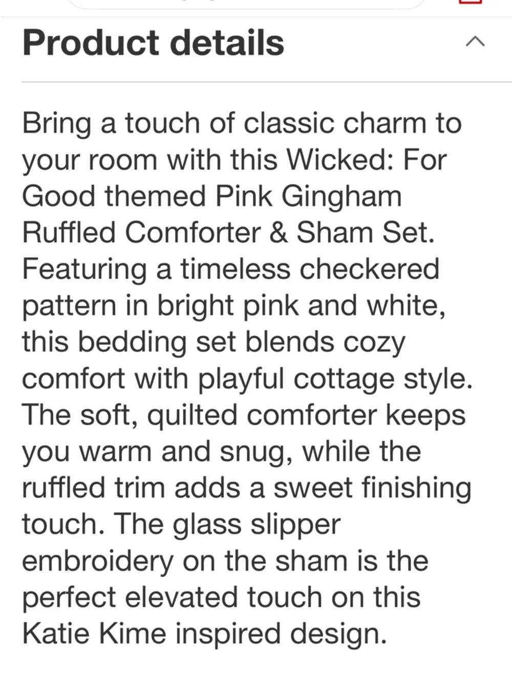 WICKED NWT For Good x Katie Kime Twin gingham Comforter set